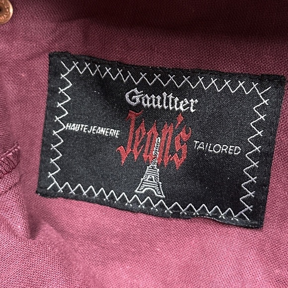 Vintage Jean Paul Gaultier Jeans Velvet Purple Gold Trucker Jacket Womens XS - Picture 13 of 14